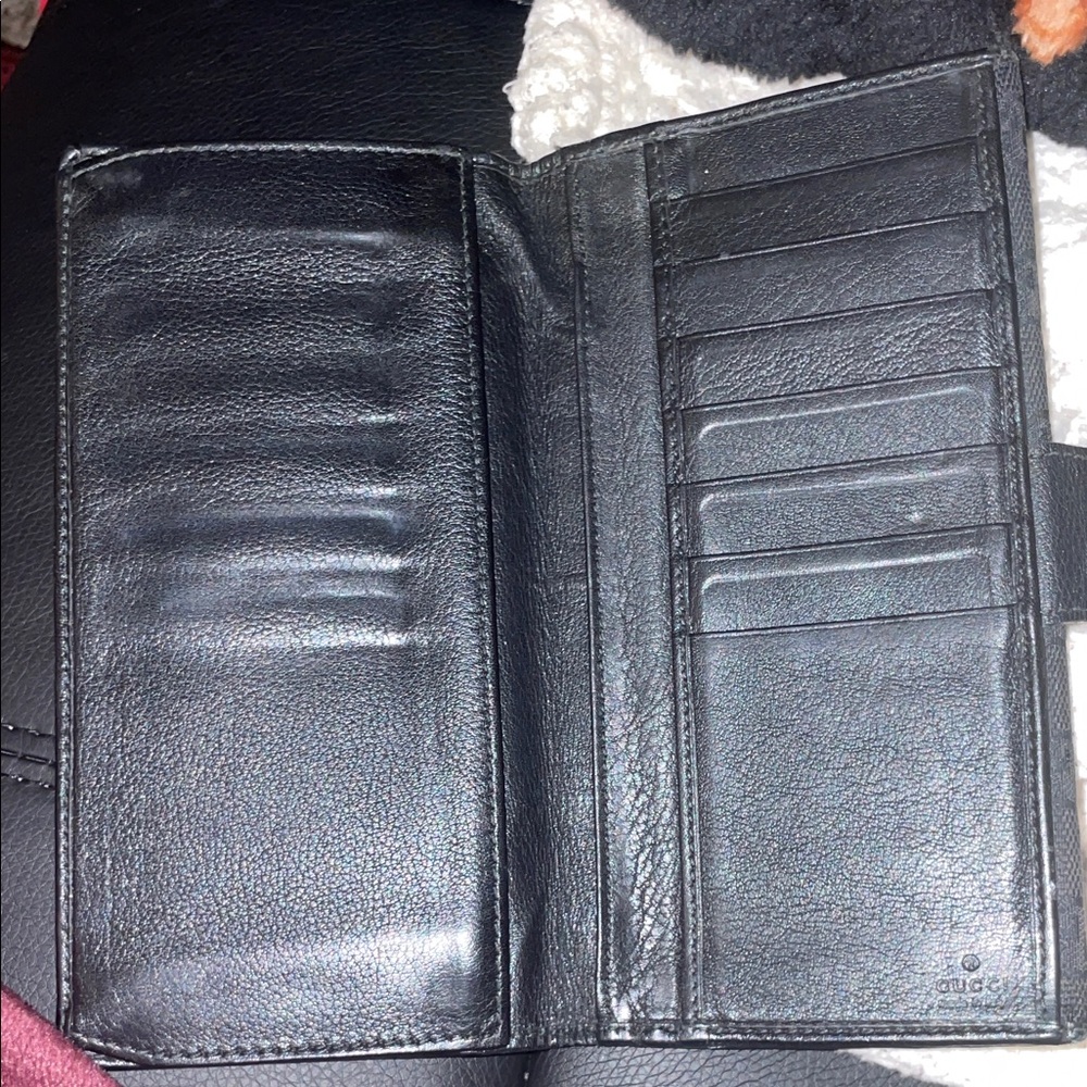 Gucci Black Monogram Wallet W/ COA certified 🌸🌺 - Picture 11 of 16